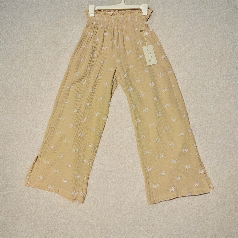 NWT Joie Beautifully Detailed Flowy Pants with split hem at the bottom